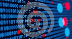 Binary Code Data Stream Digital Technology Background