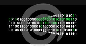 Binary Code Data Stream for Digital World and Programming, vector design Generative AI