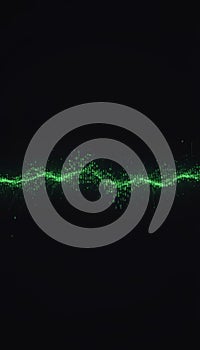 Binary code data stream forming digital signal wave