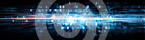 Binary Code Data Stream Futuristic Tech Background