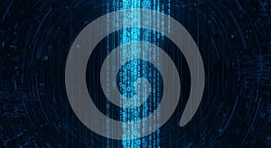 Binary Code Data Stream Tunnel