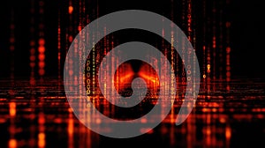 Binary code data streaming in digital tunnel cyberspace