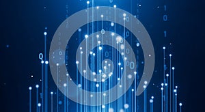 Binary Code Digital Abstract Technology Background Stock Image