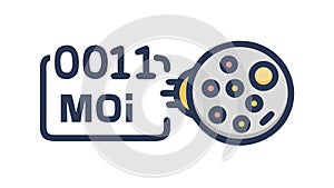 Binary Code Digital Data, Programming Cybersecurity, vector design Generative AI