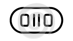 Binary Code 0110, Digital Data or Programming Icon, vector design Generative AI