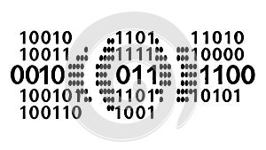 Binary Code Digital Data Stream Abstract Technology Vector, vector design Generative AI