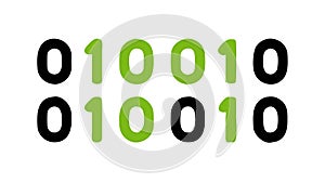 Binary Code Digital Data Symbol, Technology and Programming, vector design Generative AI