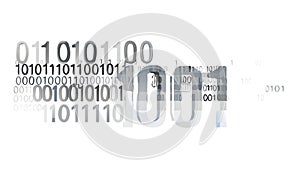 Binary code and digital data, symbolizing technology and computing, vector design Generative AI