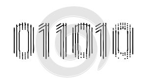 Binary Code Digital Data Technology Numbers Icon, vector design Generative AI