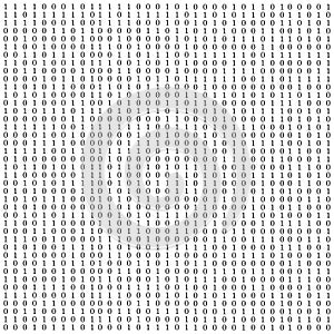 Abstract Matrix Background. Binary Computer Code. Coding. Hacker concept. Vector Background Illustration