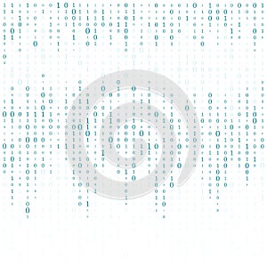 Abstract Matrix Background. Binary Computer Code. Coding. Hacker concept. Vector Background Illustration