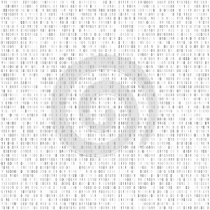 Binary code digital technology background. Computer data by 0 and 1. Algorithm Binary Data Code, Decryption and Encoding. Vector