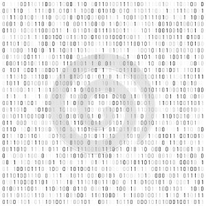 Binary code digital technology background. Computer data by 0 and 1. Algorithm Binary Data Code, Decryption and Encoding. Vector