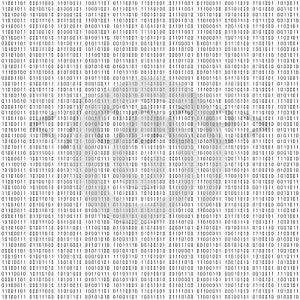 Binary code digital technology background. Computer data by 0 and 1. Algorithm Binary Data Code, Decryption and Encoding. Vector
