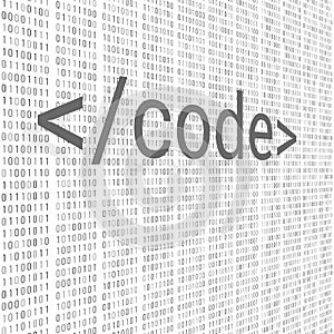 Binary code digital technology background. Computer data by 0 and 1. Algorithm Binary Data Code, Decryption and Encoding. Vector