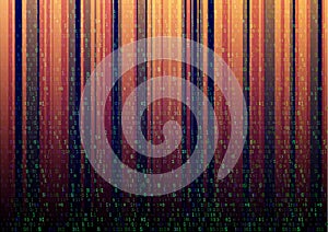 Binary code digital technology. Data Sorting. From Chaos to System. Artificial intelligence.Big data.Smart system.
