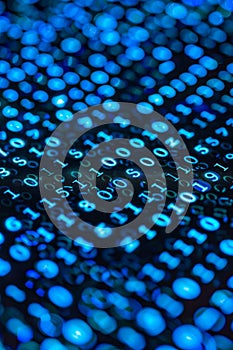 Binary Code, Digital Technology, Programming Background, Abstract Data Flow, Cyber Security Concept