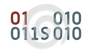 Binary Code Digits Icon, Programming, Digital Data, Technology, vector design Generative AI