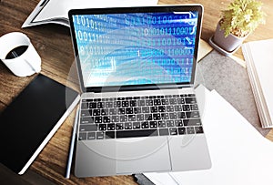 Binary Code Digits Technology Software Concept