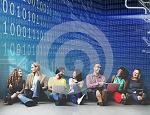 Binary Code Digits Technology Software Concept