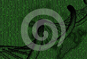 binary code with dna molecule