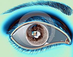 Binary Code Eye