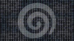 Binary code in the future digital abstract background