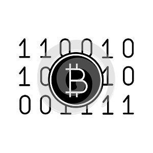 Binary code glyph icon