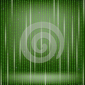 Binary Code Green Background