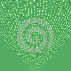 Binary Code Green Background.