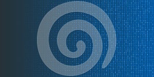 Binary code halftone background. Zero and one abstract symbols. Coding programming concept illustration