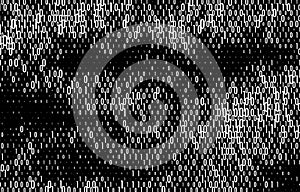 Binary code halftone pattern.