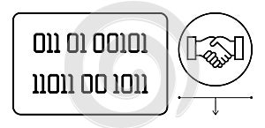 Binary Code and Handshake Digital Agreements and Blockchain Technology