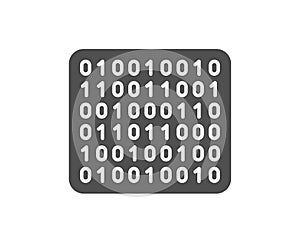 Binary code icon. Computer machine code sign. Vector