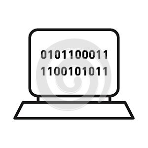 Binary Code Icon Ideal for Programming and Computer Science Illustrations