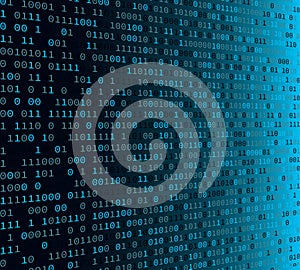 Binary code. Internet security concept.