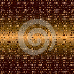 Binary code. Internet security concept.