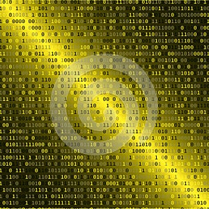 Binary code. Internet security concept.