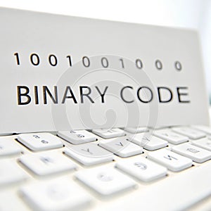 Binary code isolated on white background