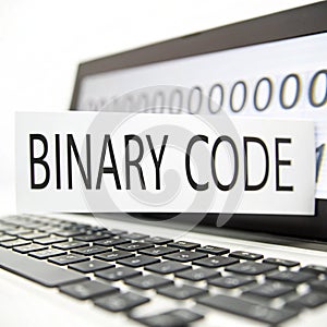 Binary code isolated on white background