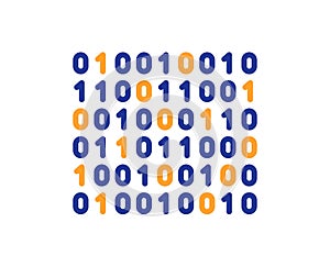 Binary code line icon. Computer machine code sign. Vector