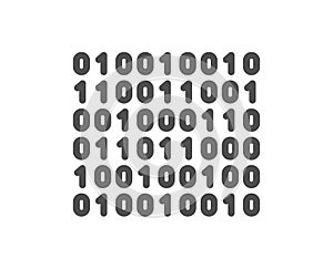 Binary code line icon. Computer machine code sign. Vector