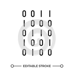 Binary code linear icon