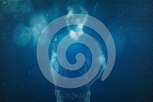 Binary code man background