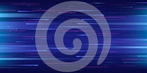 Binary code matrix background with cyber data