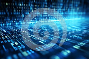 Binary Code Matrix. Digital Information Technology Background