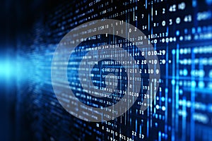 Binary Code Matrix. Digital Information Technology Background