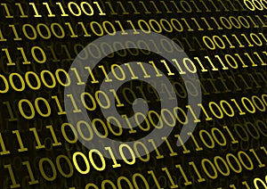 Binary code numbers for computer background