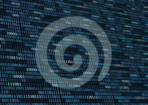 Binary code numbers for computer background