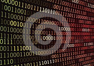 Binary code numbers for computer background